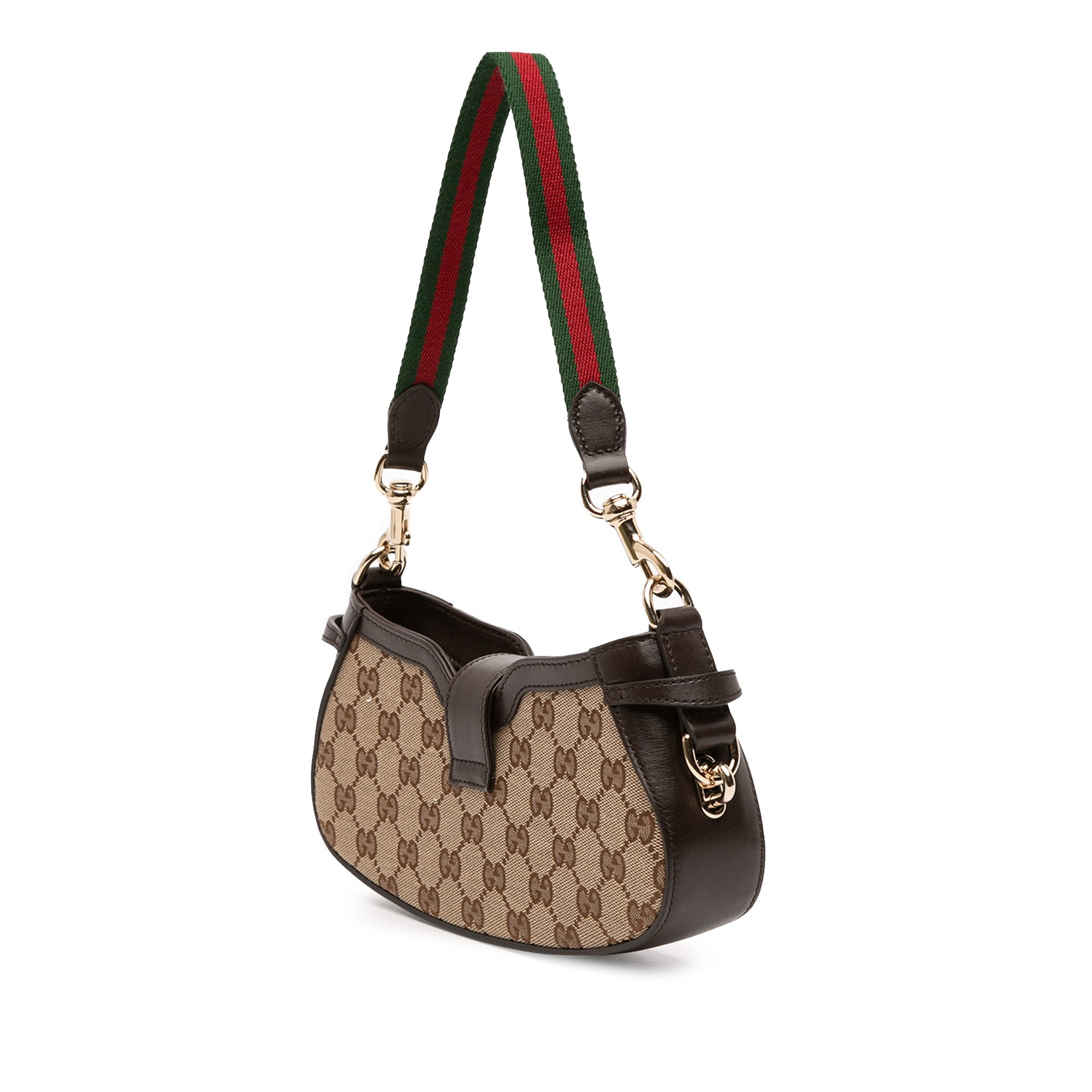 Mini GG Canvas Web Moon Side Shoulder Bag - Image 2