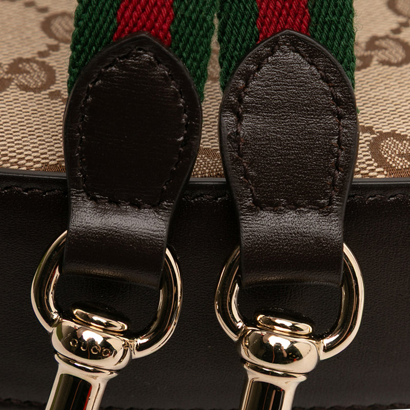 Mini GG Canvas Web Moon Side Shoulder Bag - Image 8