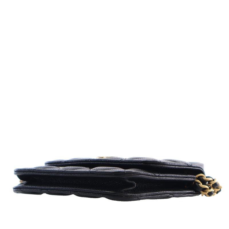 Quilted Caviar Twist Your Buttons Coin Purse With Chain - Image 7