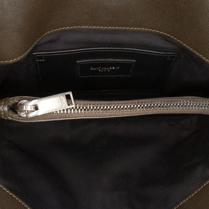Medium Quilted Chevron Sheepskin College Satchel - Image 4