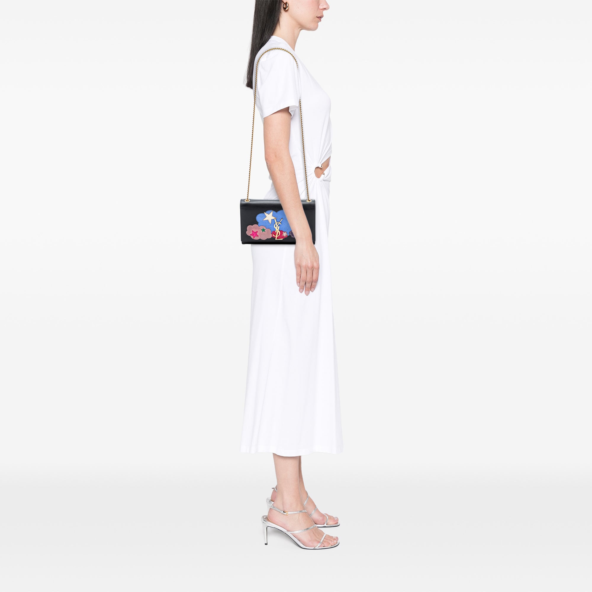 Medium Lambskin Cloud Star Patchwork Monogram Kate Crossbody - Image 7