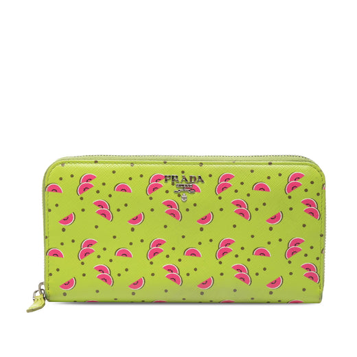 Saffiano Watermelon Zip Around Long Wallet - Image 1