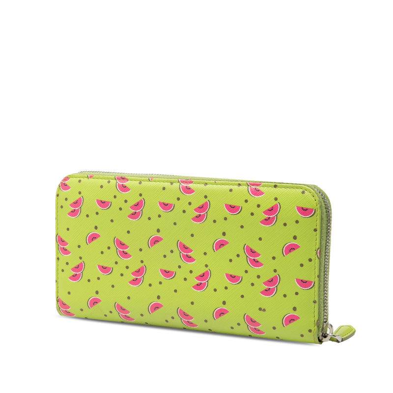 Saffiano Watermelon Zip Around Long Wallet - Image 2