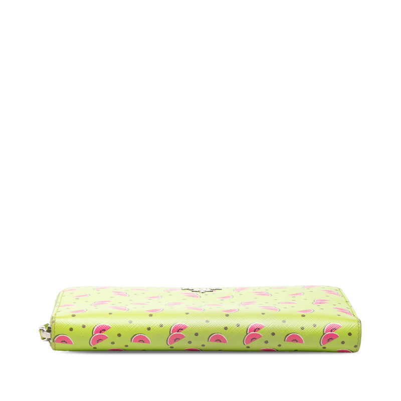 Saffiano Watermelon Zip Around Long Wallet - Image 3