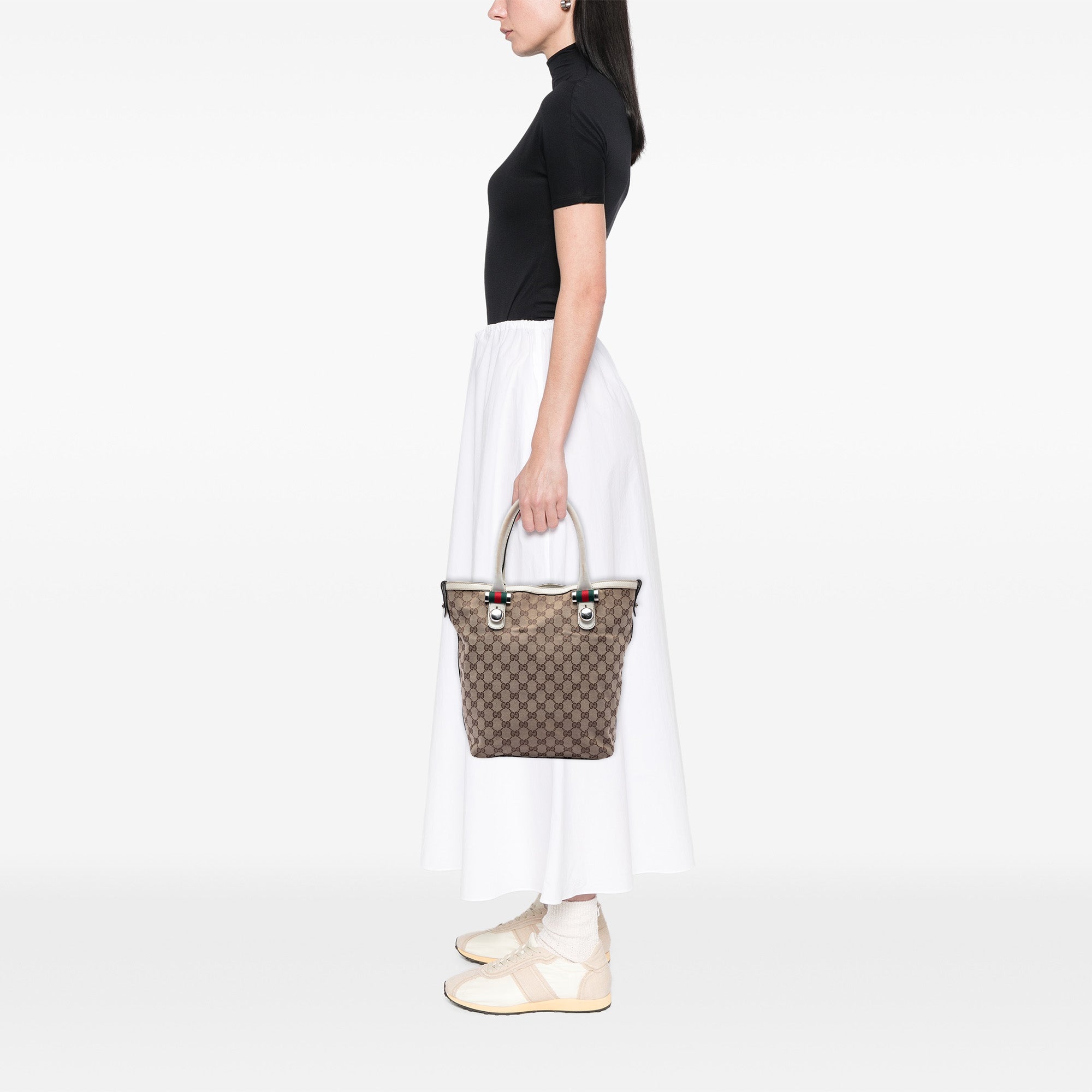 GG Canvas Web Match Ball Tote - Image 8