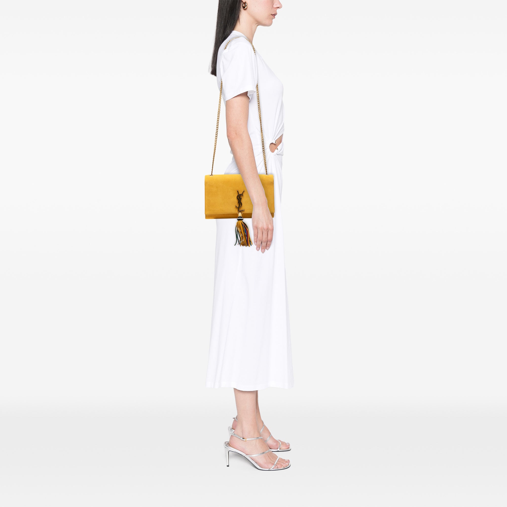 Medium Suede Monogram Kate Tassel Crossbody - Image 7