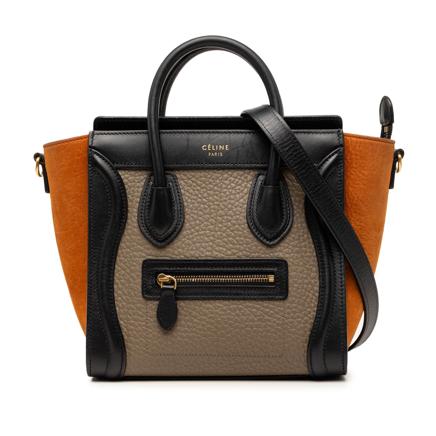 Nano Tricolor Leather Luggage Tote - Image 1