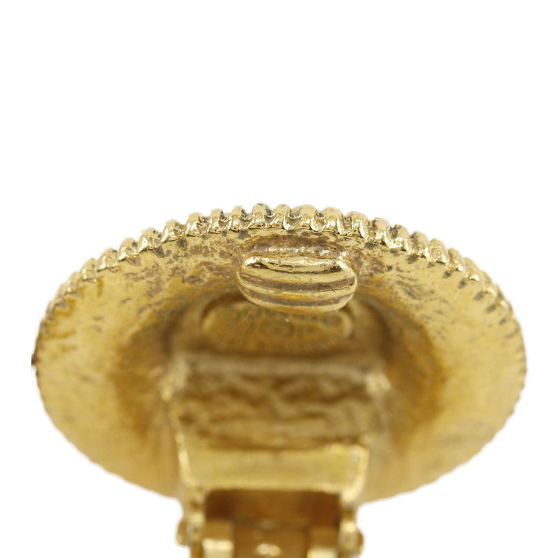 CC Gold Plated Medallion Clip On Earrings - Image 5