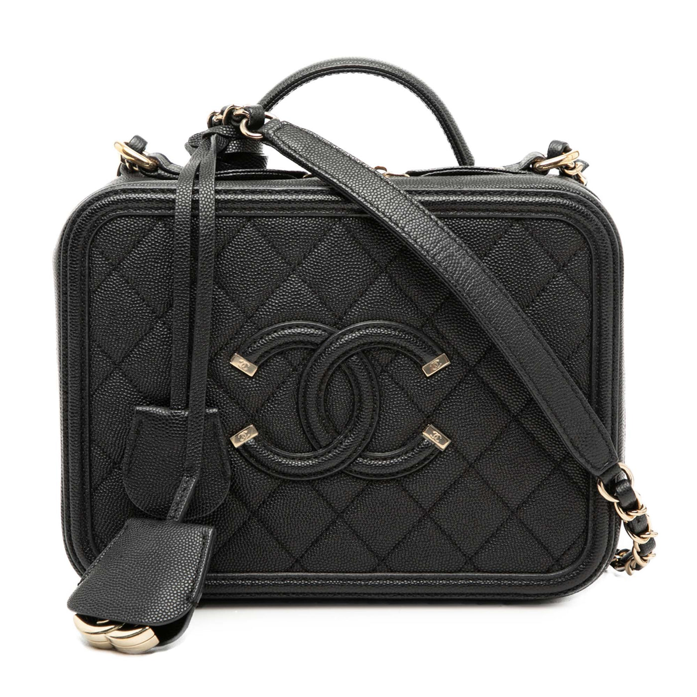 Medium Caviar CC Filigree Vanity Case - Image 1