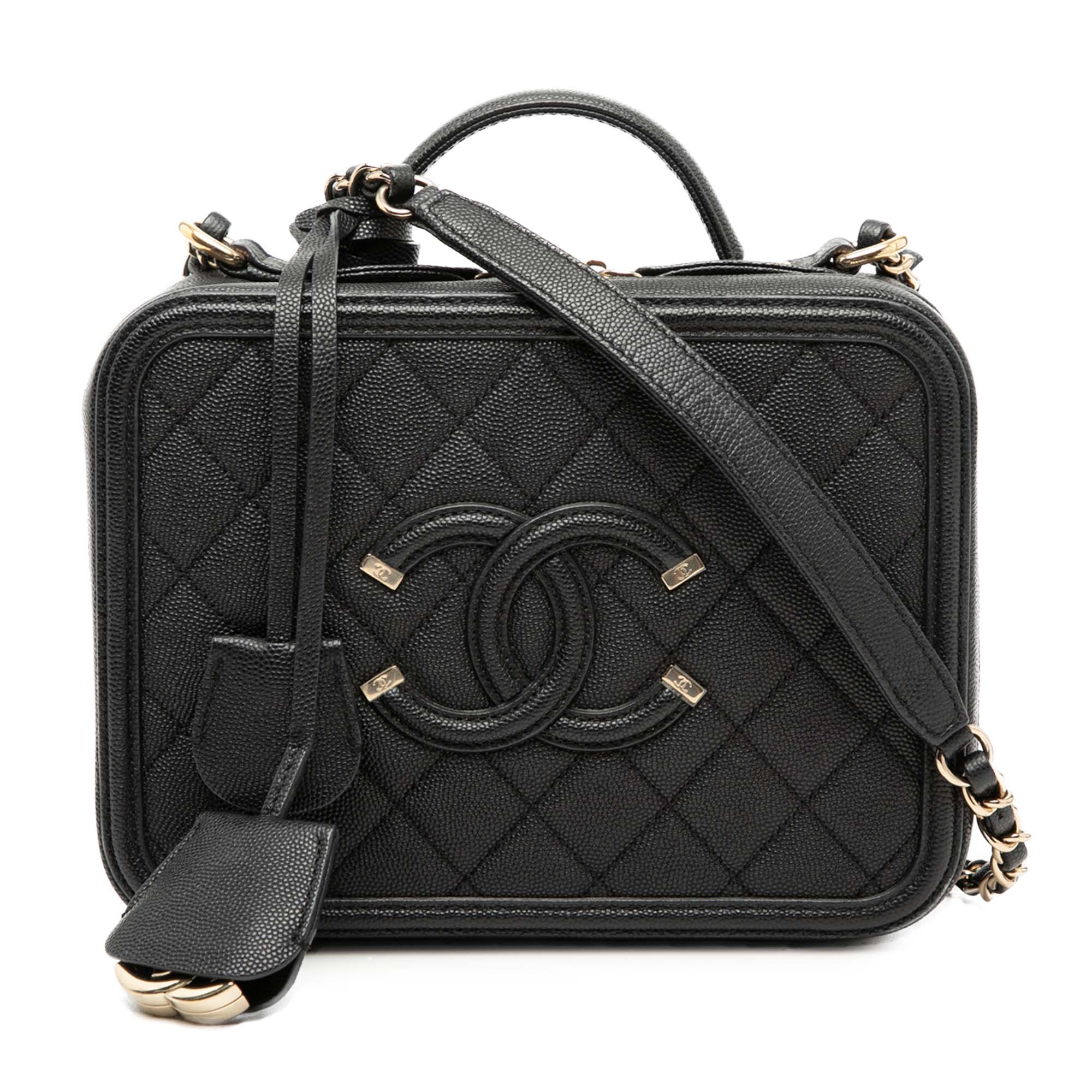 Medium Caviar CC Filigree Vanity Case - Image 1