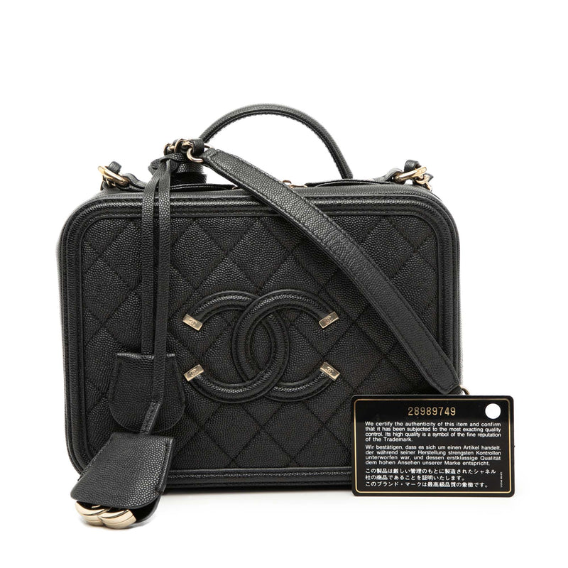 Medium Caviar CC Filigree Vanity Case - Image 8