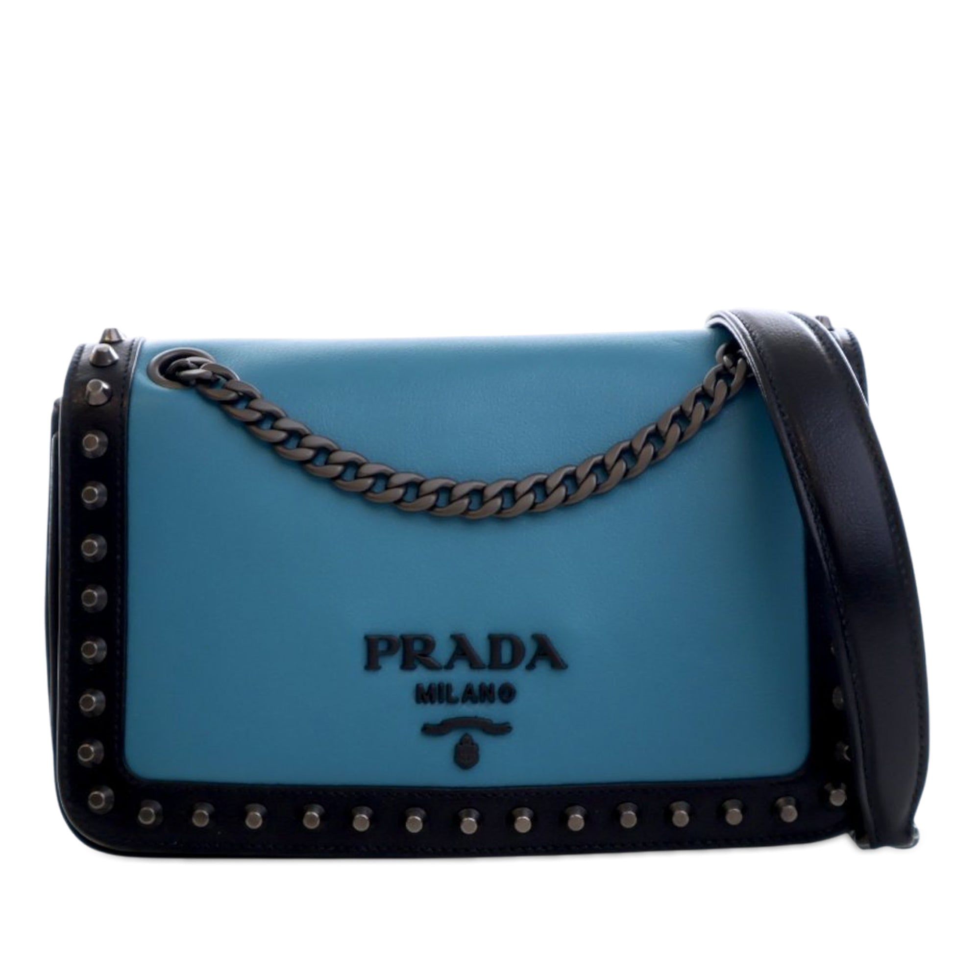 Bicolor Glace Calfskin Studded Crossbody - Image 1