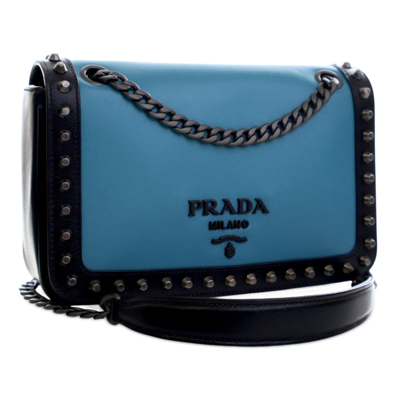 Bicolor Glace Calfskin Studded Crossbody - Image 2