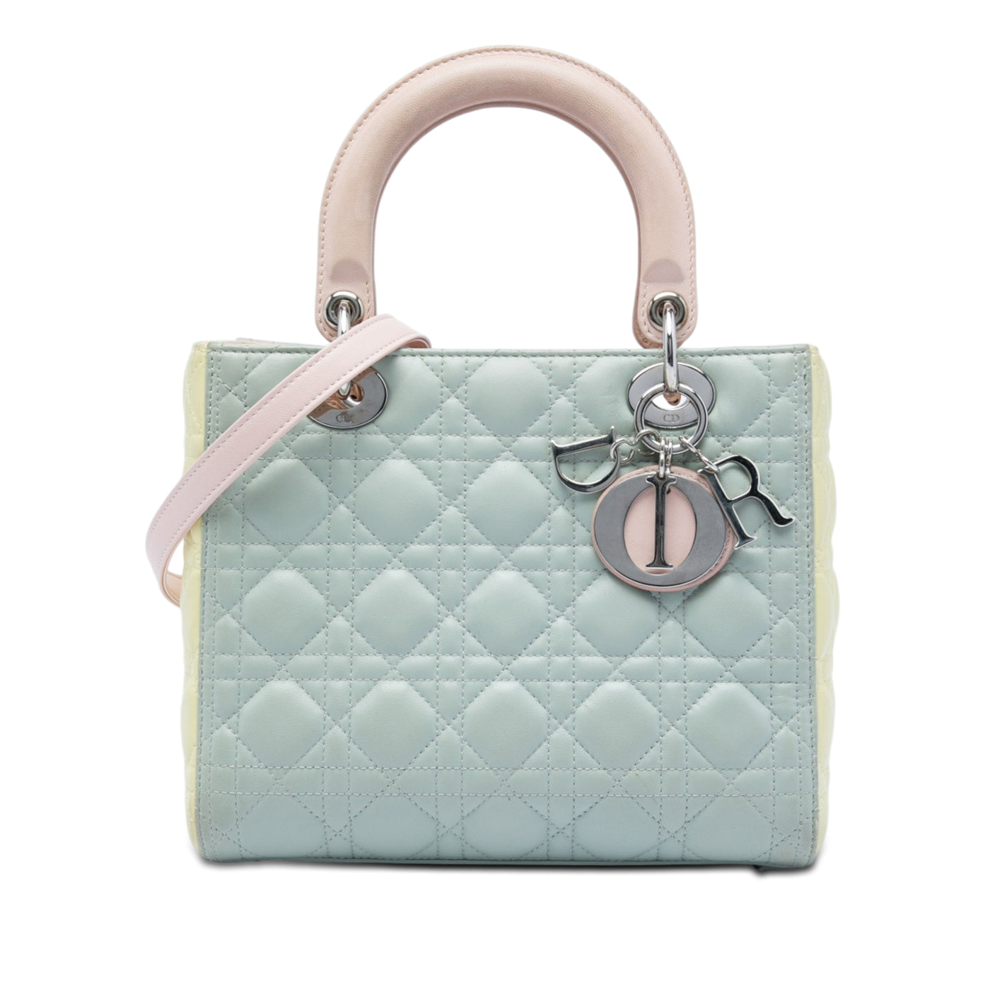 Medium Tricolor Lambskin Cannage Lady Dior - Image 1