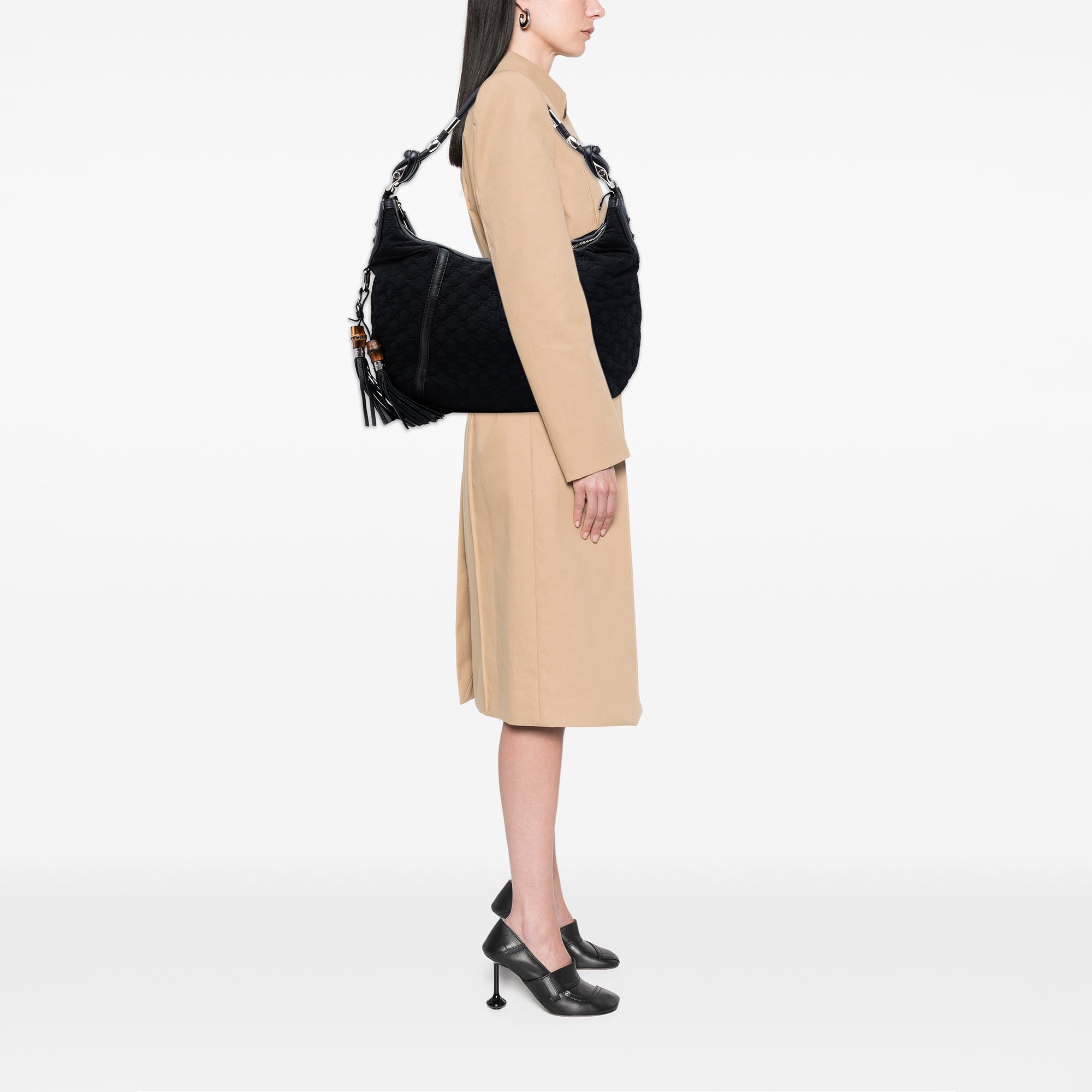 Guccissima Neoprene Techno Horsebit Hobo - Image 7