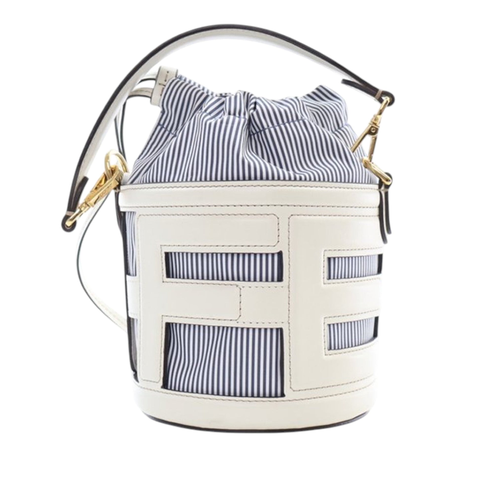 Mini Leather and Canvas Logo Step Out Bag - Image 1