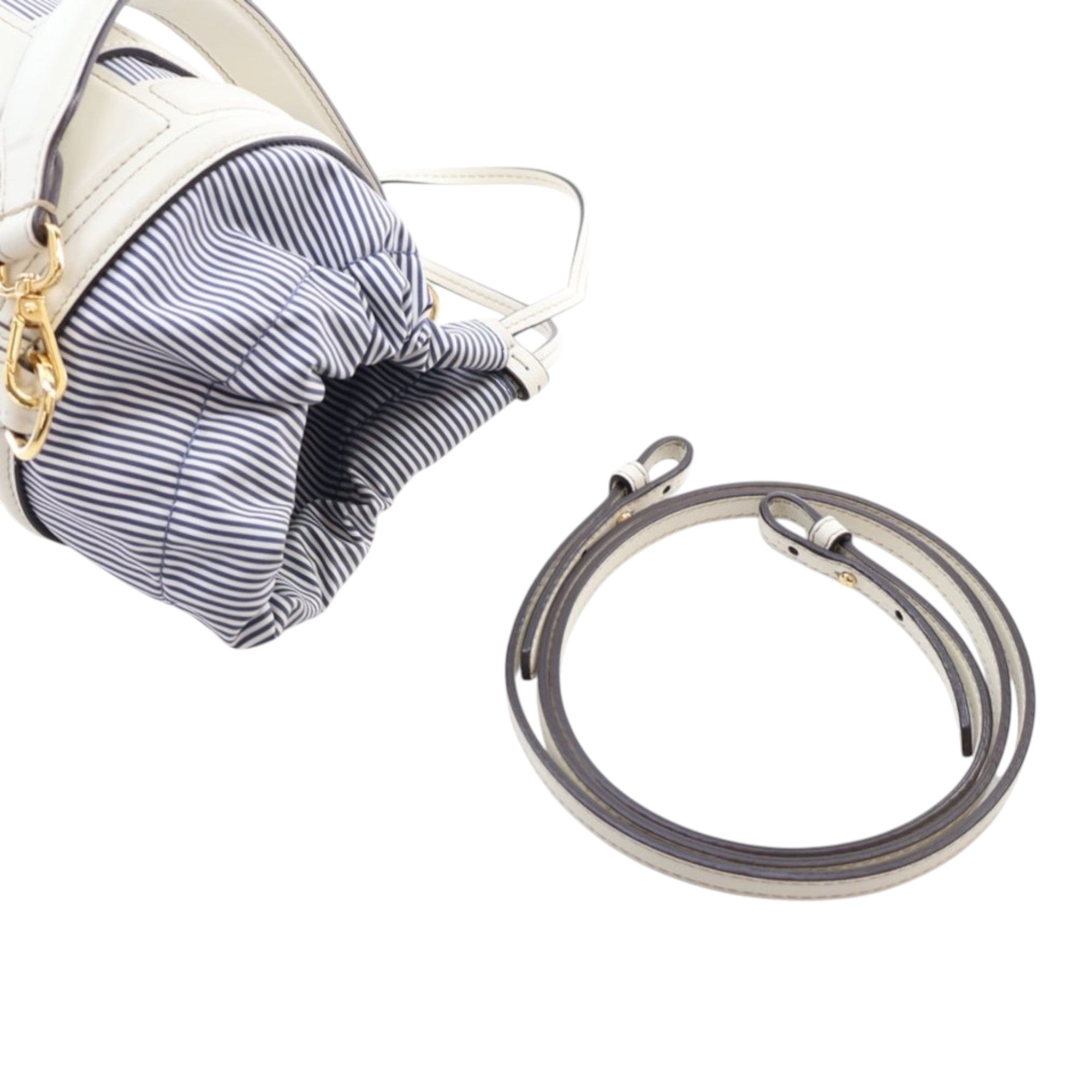 Mini Leather and Canvas Logo Step Out Bag - Image 14