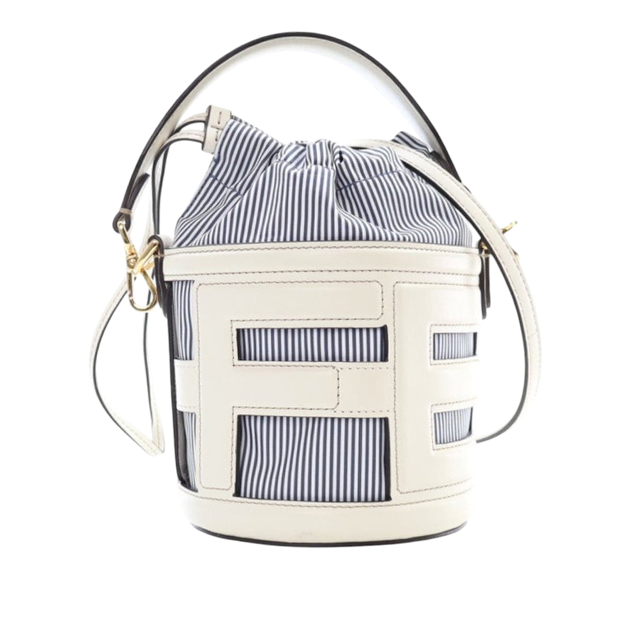 Mini Leather and Canvas Logo Step Out Bag - Image 2