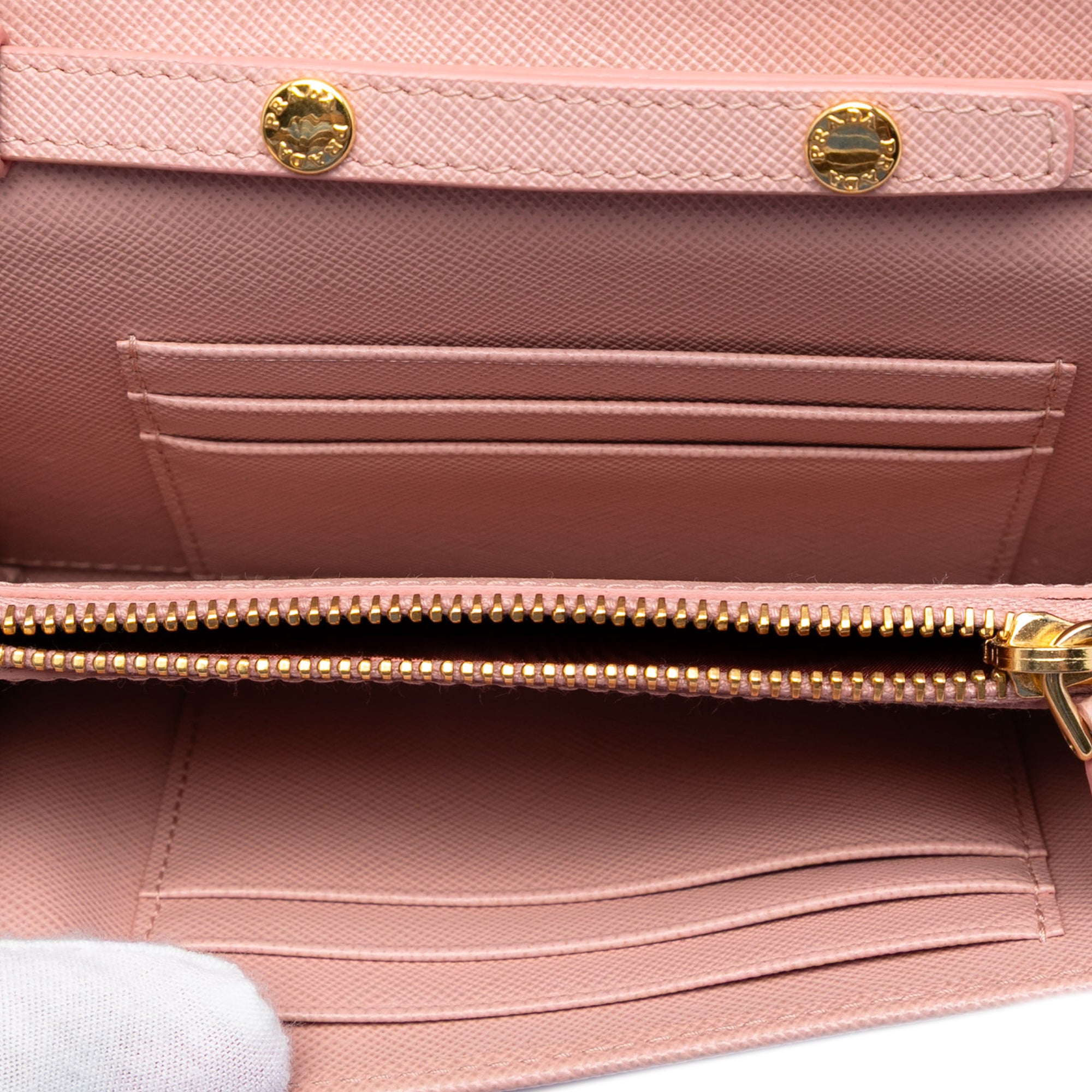 Saffiano Lux Bow Wallet On Strap - Image 4