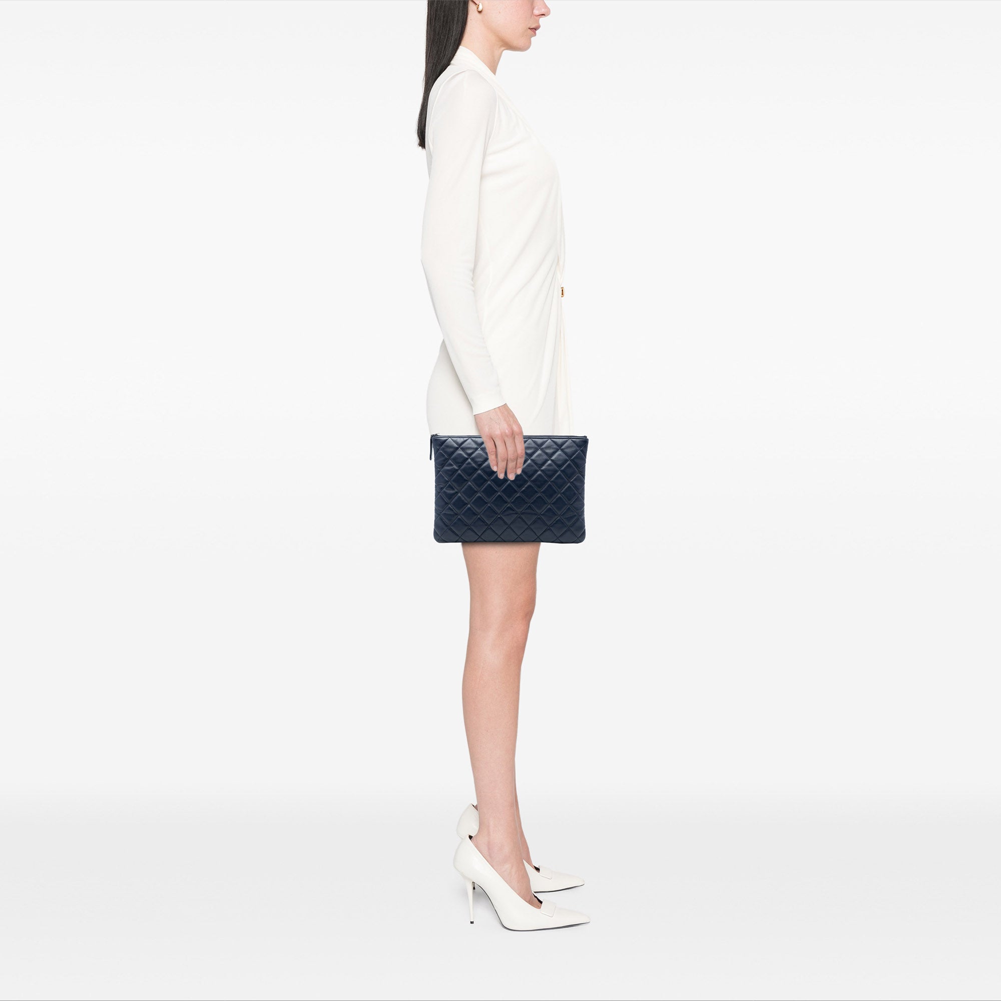 Medium Quilted Lambskin O Case Clutch - Image 7