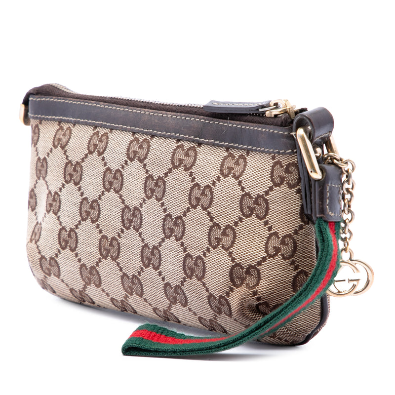 GG Canvas Web Jolicoeur Wristlet Pouch - Image 2