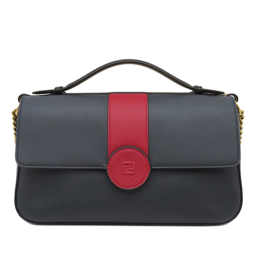 Bicolor Leather Double F Baguette Satchel - Image 1