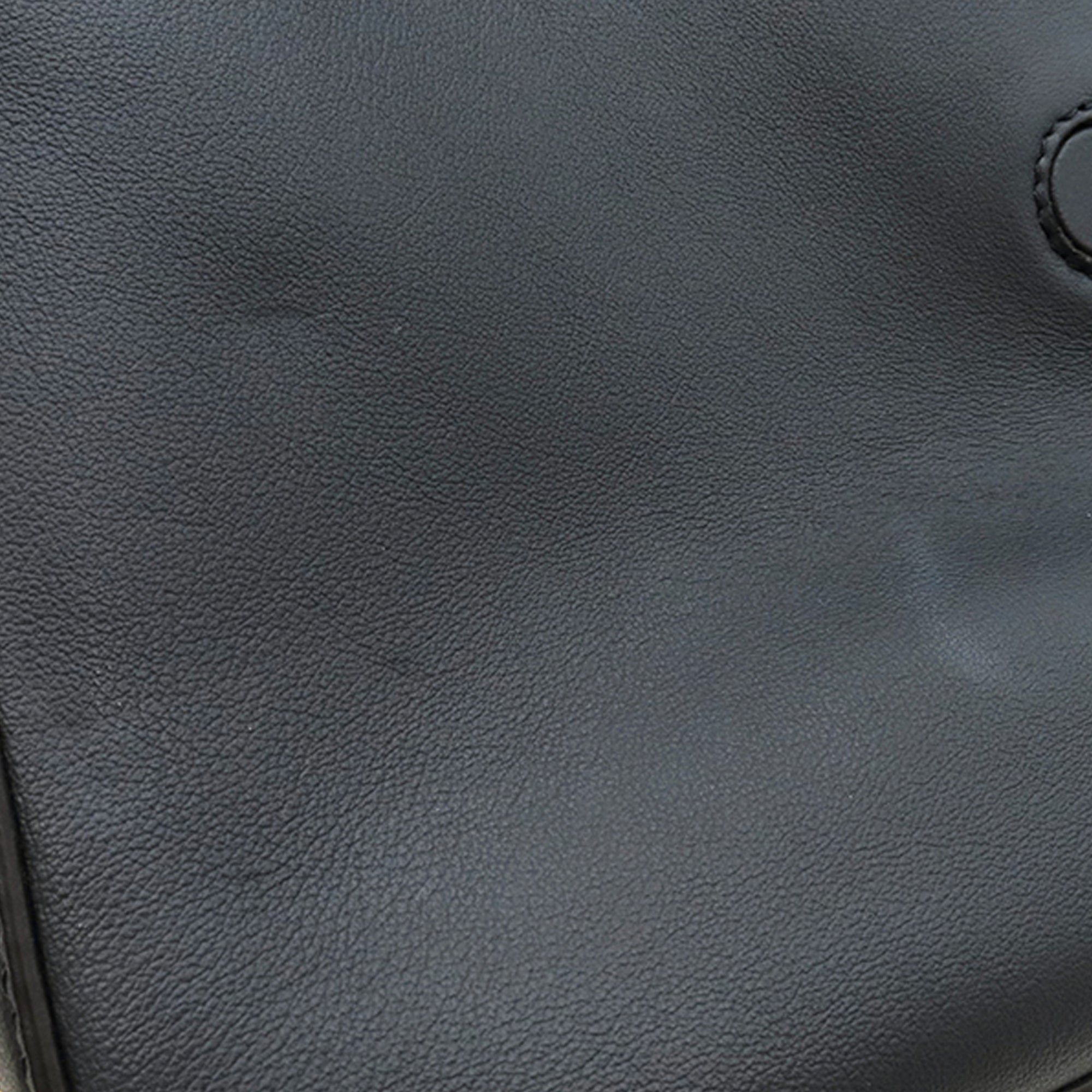 Bicolor Leather Double F Baguette Satchel - Image 12