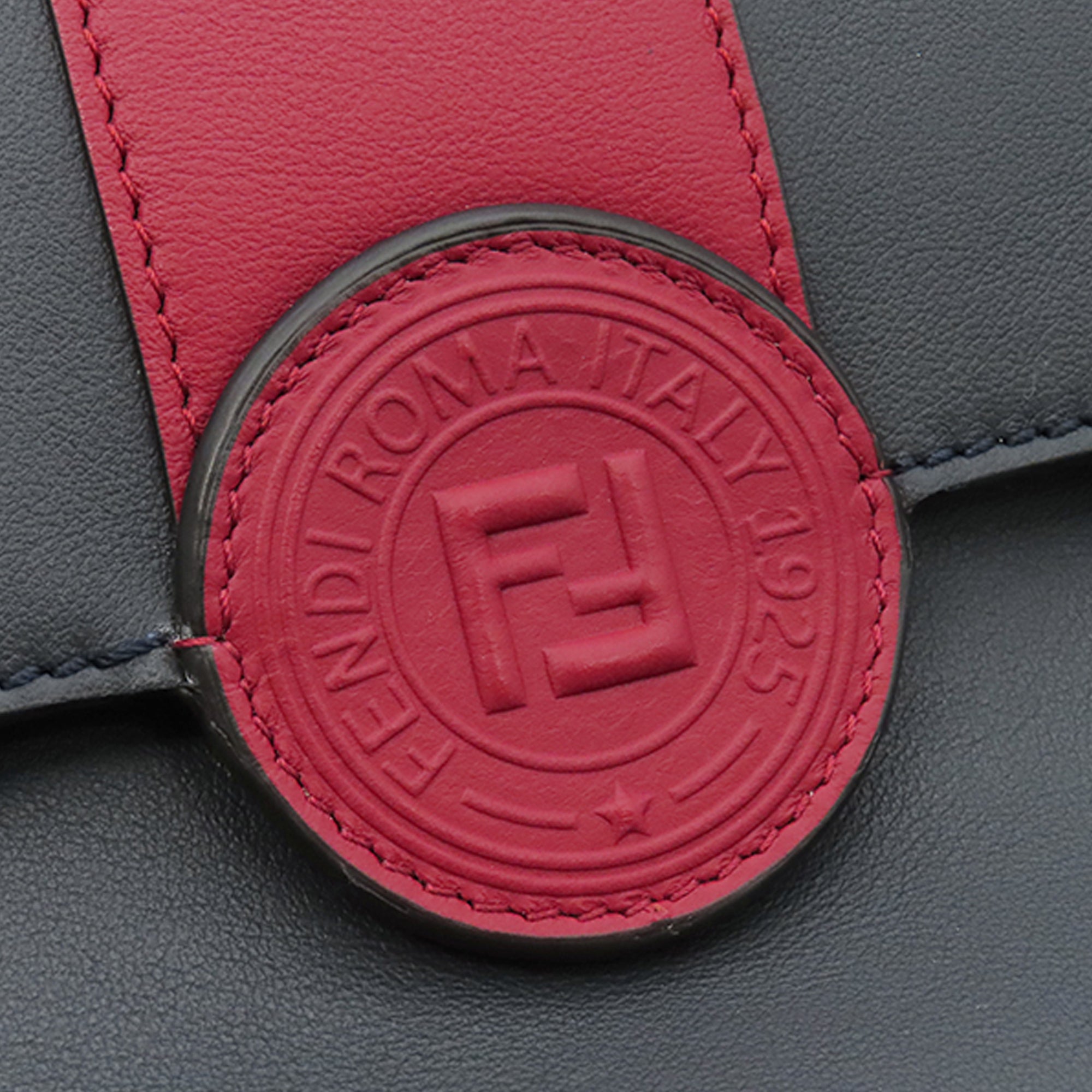 Bicolor Leather Double F Baguette Satchel - Image 7