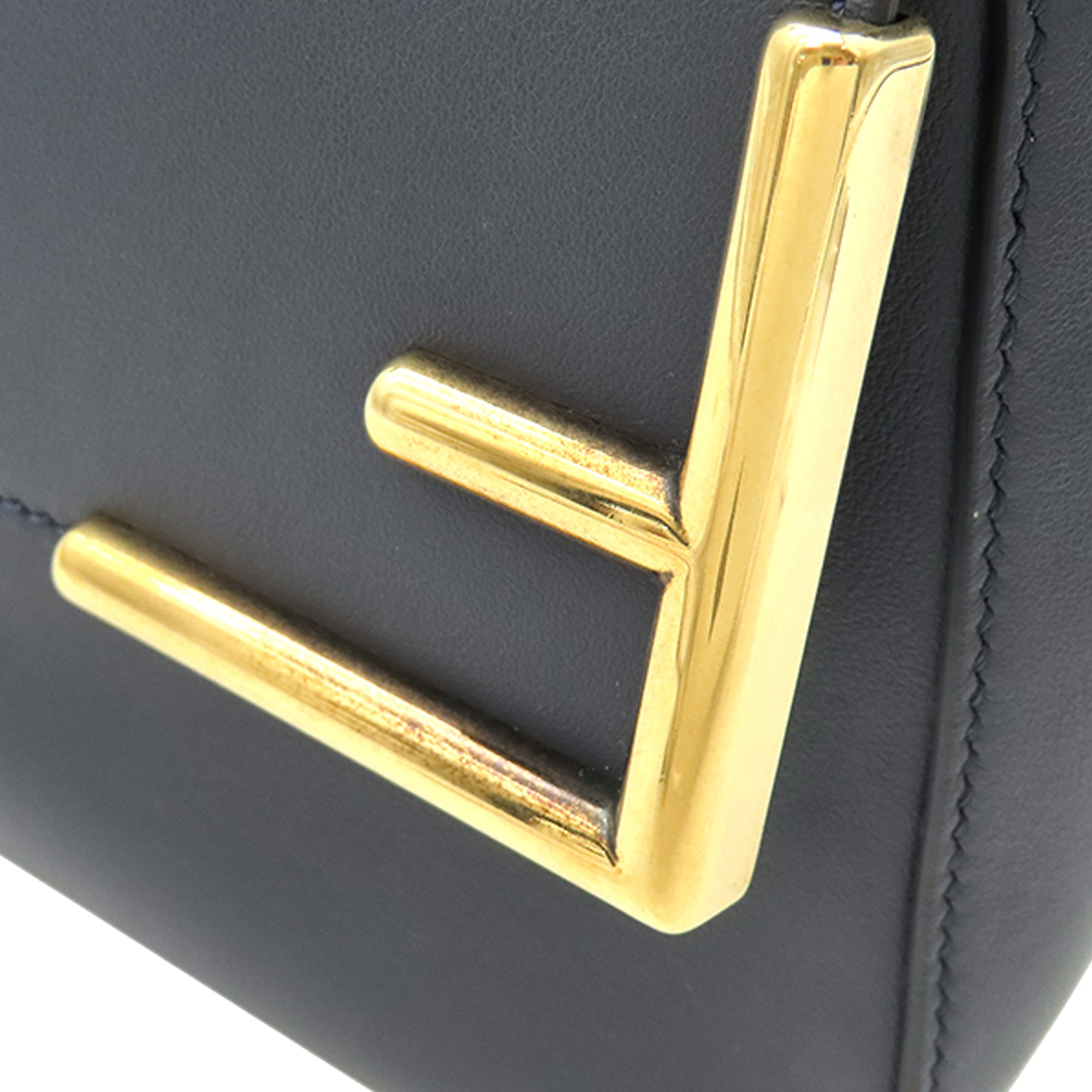 Bicolor Leather Double F Baguette Satchel - Image 8