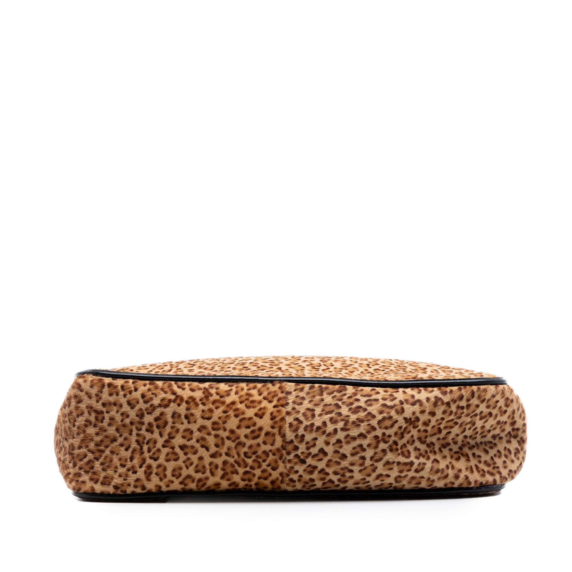 Pony Hair Leopard Print Shoulder Bag - Image 3