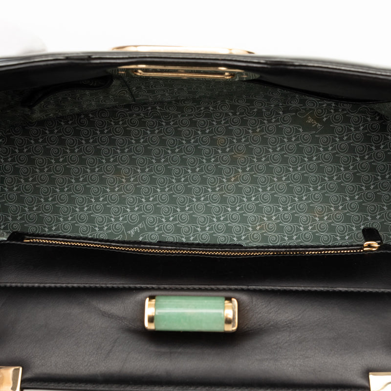 Isabella Rossellini Wrinkled Patent Top Handle Bag - Image 4