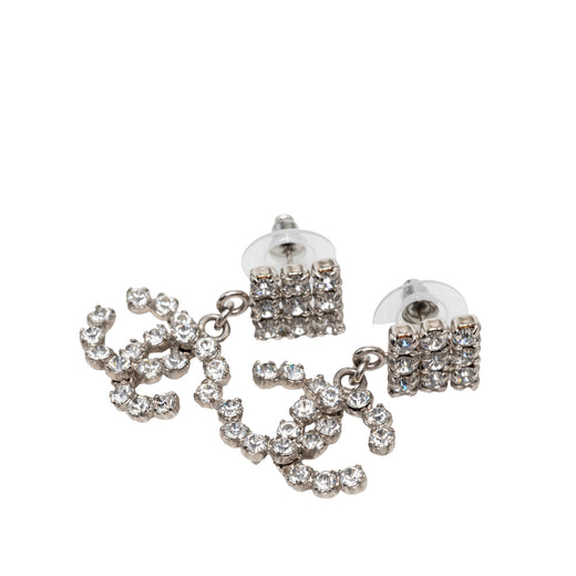 CC Brass Strass Drop Push Back Earrings - Image 1
