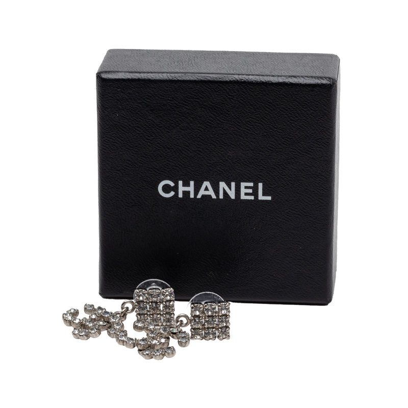 CC Brass Strass Drop Push Back Earrings - Image 4