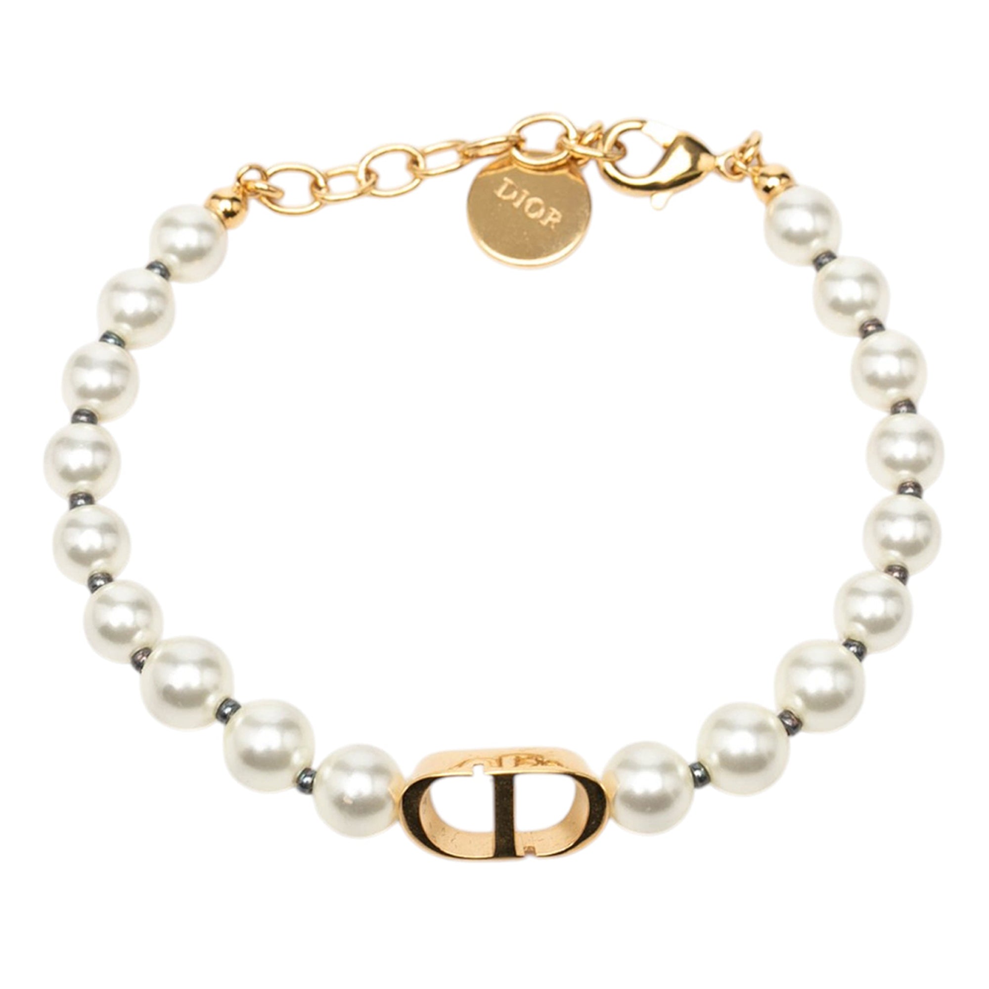 Gold Plated Resin Pearl 30 Montaigne Bracelet - Image 1