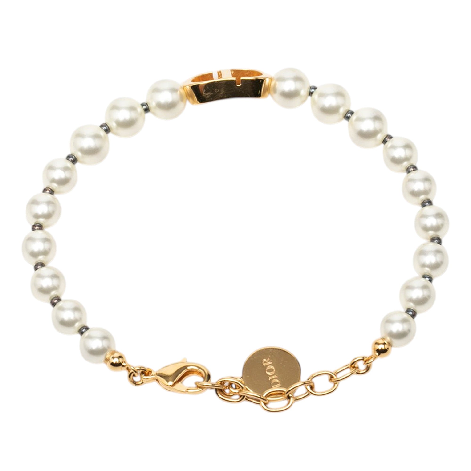 Gold Plated Resin Pearl 30 Montaigne Bracelet - Image 3