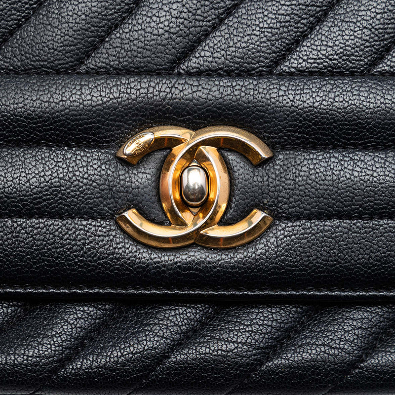 Small CC Diagonal Quilted Goatskin Flap - Image 5