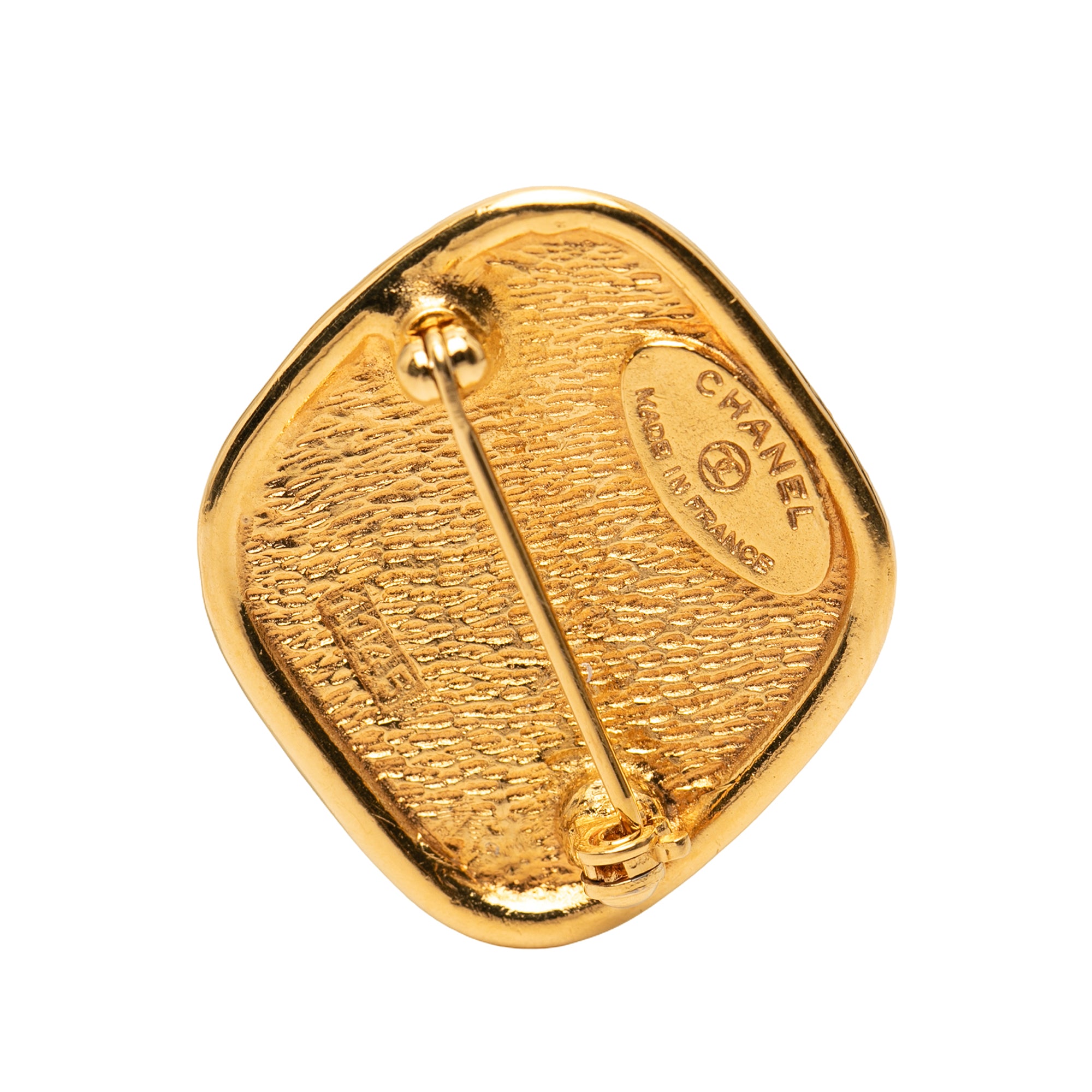 Gold Plated 31 Rue Cambon Diamond Brooch - Image 2