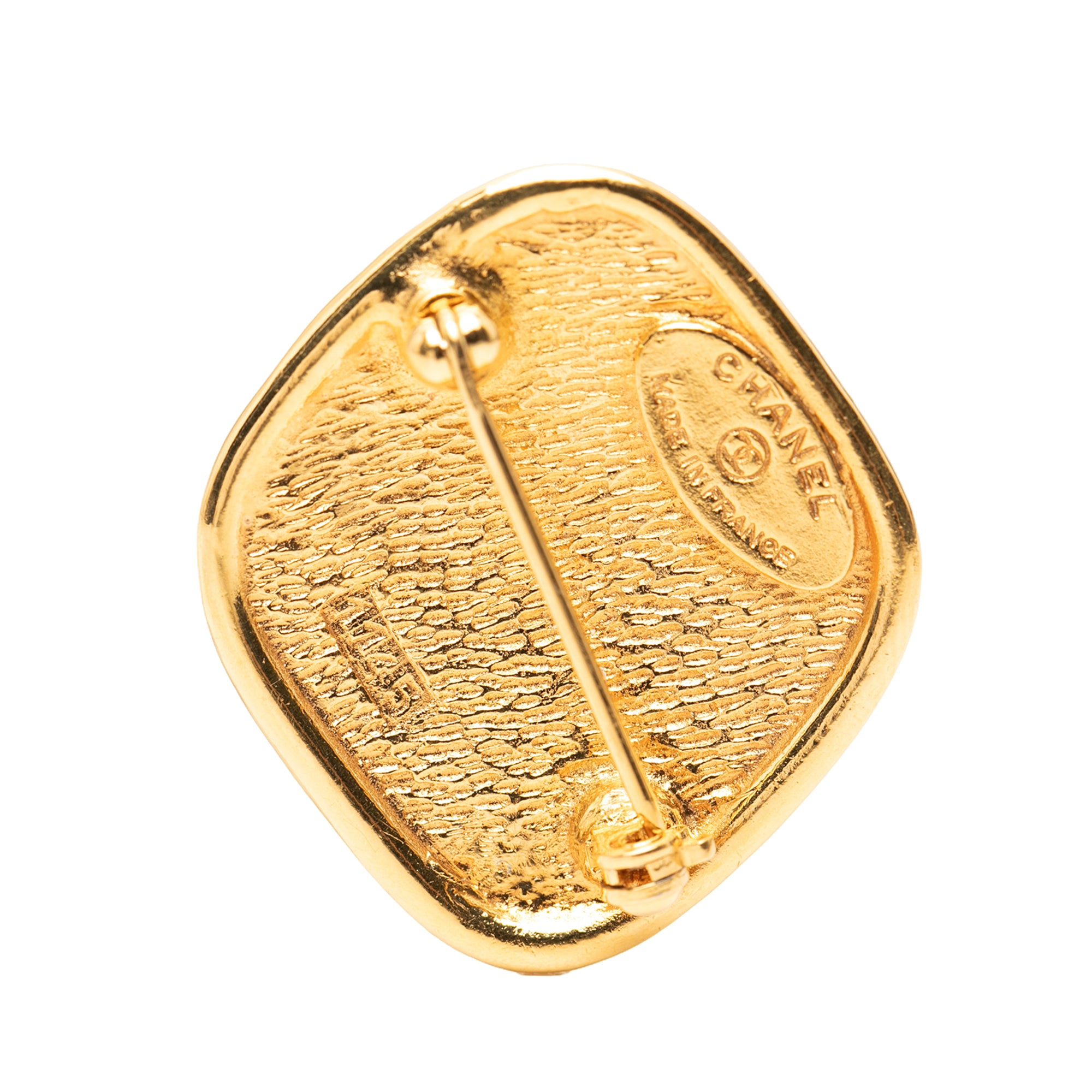 Gold Plated 31 Rue Cambon Diamond Brooch - Image 4
