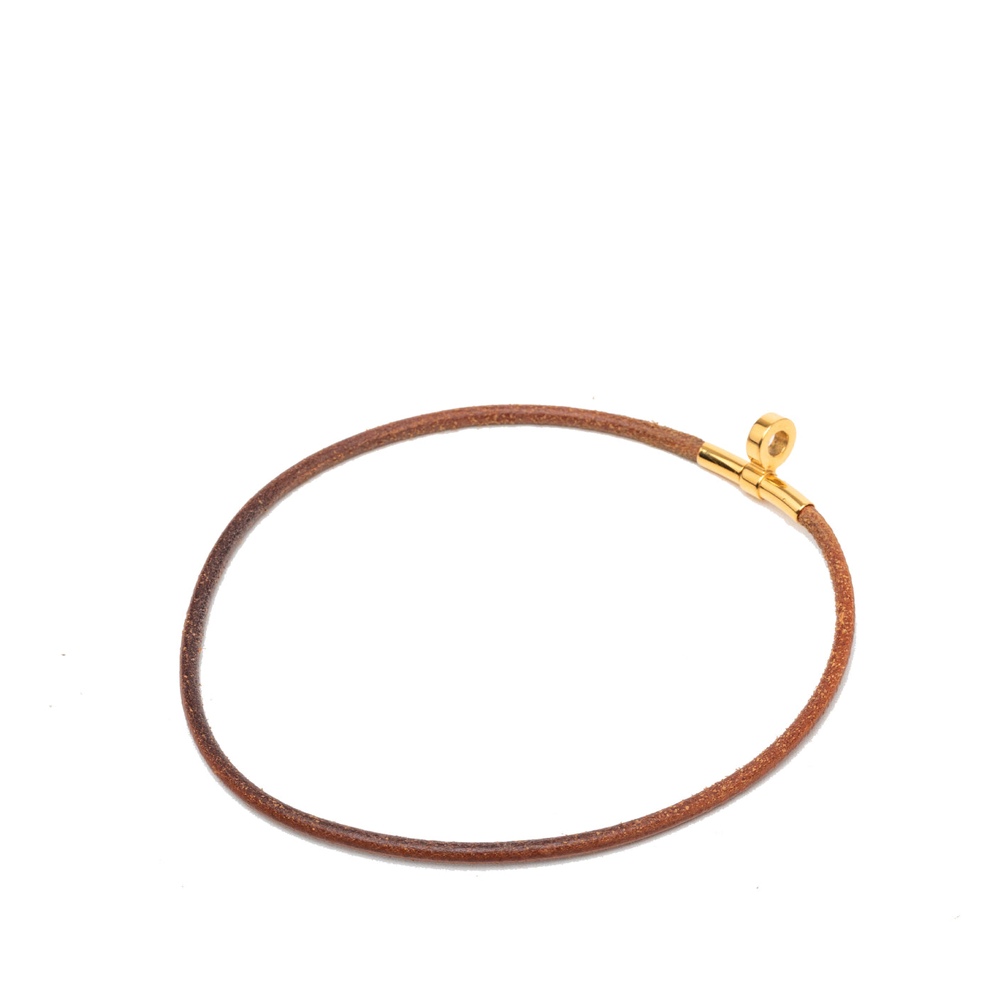 Leather and Gold Plated Kite Choker Necklace - Image 1
