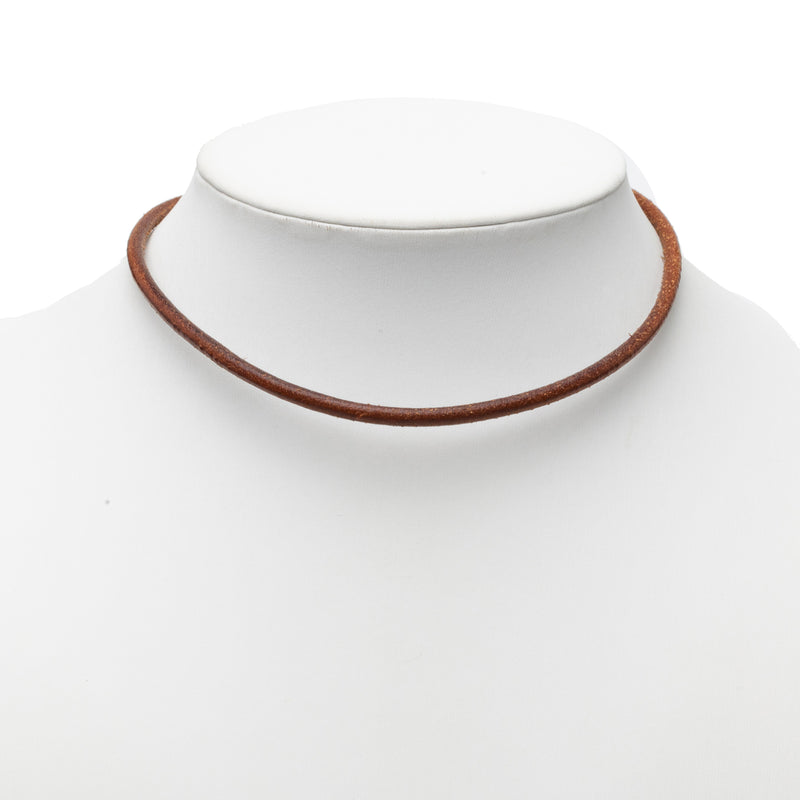 Leather and Gold Plated Kite Choker Necklace - Image 5