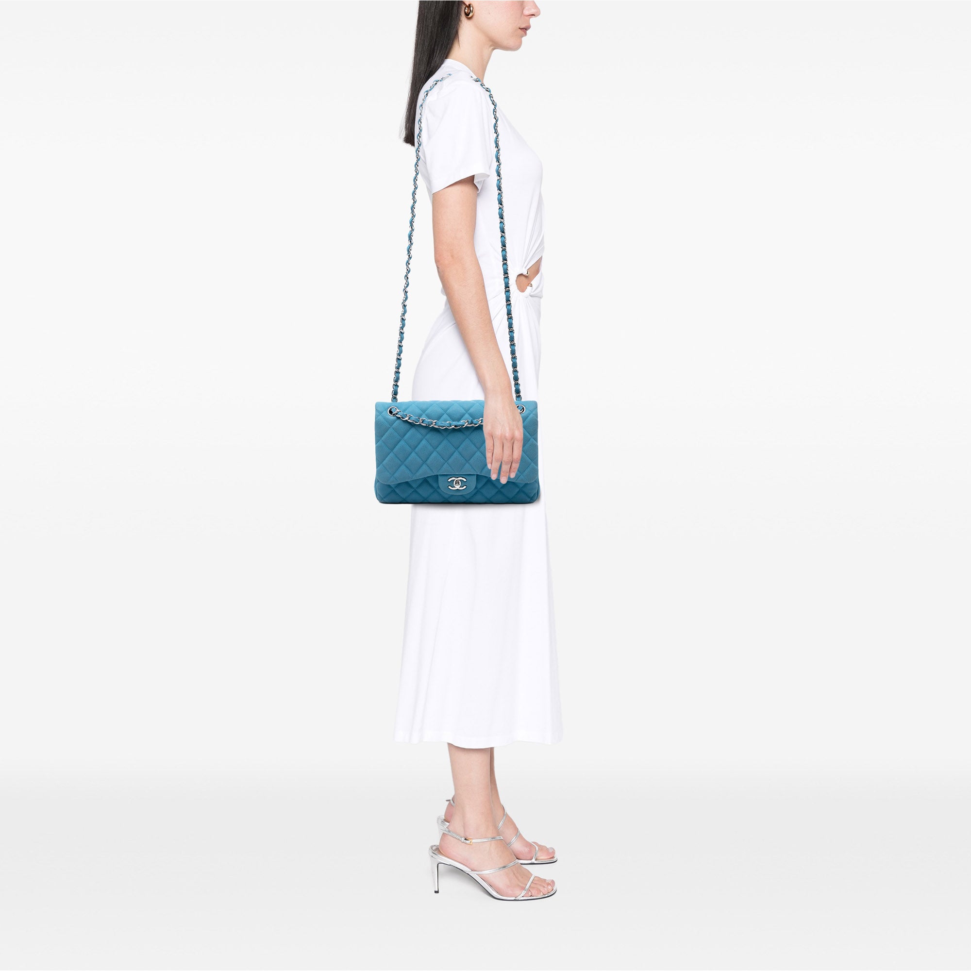 Jumbo Classic Caviar Double Flap - Image 7