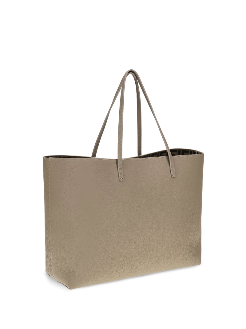 Fendi Roll Roman Shoulder Bag — Beige Calf Leather Bos Taurus
