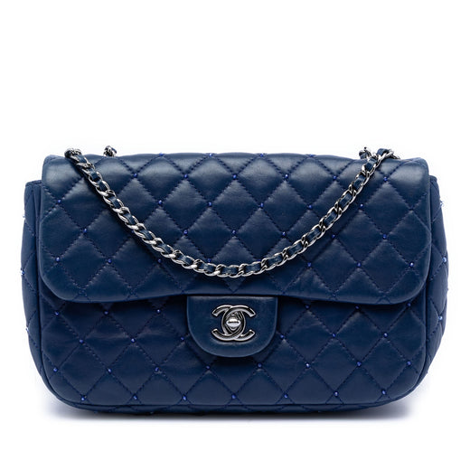 Small Quilted Lambskin Beaded Single Flap - Image 1