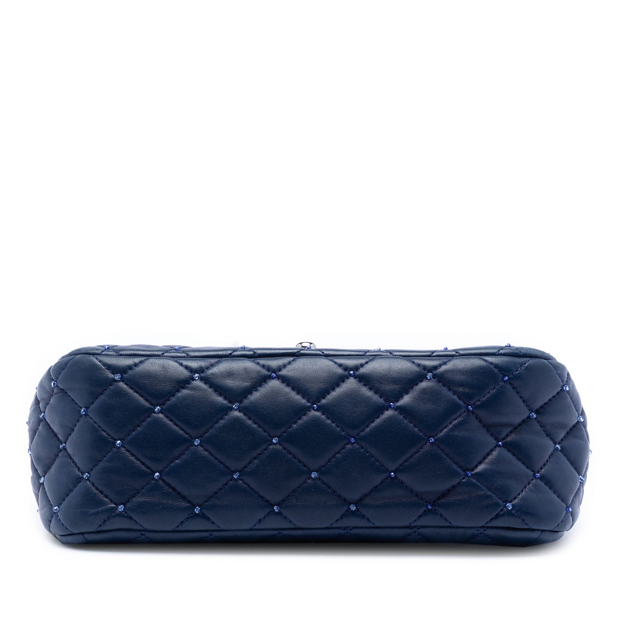 Small Quilted Lambskin Beaded Single Flap - Image 3