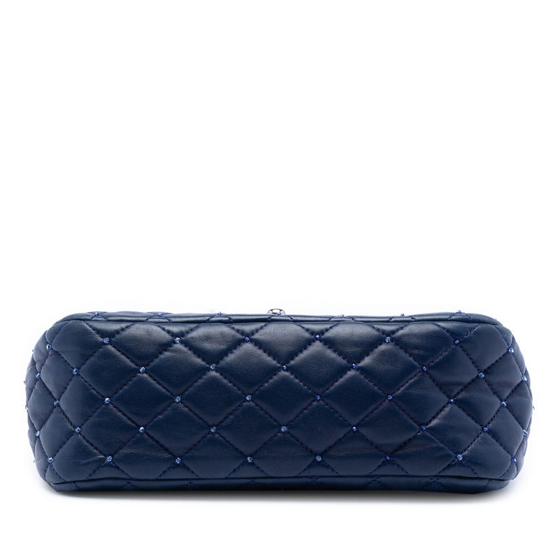 Small Quilted Lambskin Beaded Single Flap - Image 3