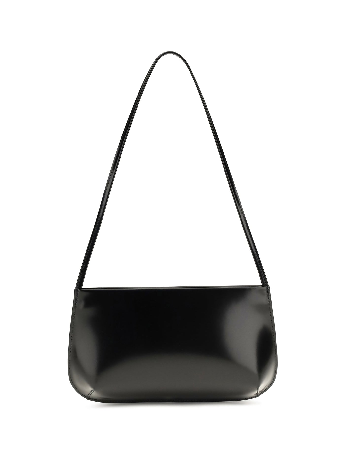 Fane Brushed Calfskin Shoulder Bag — Black Calf Leather Bos Taurus