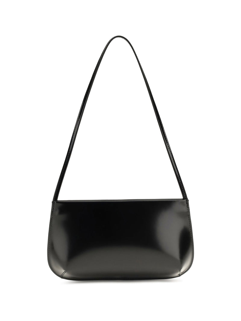 Fane Bra Shoulder Bag — Black Calf Leather