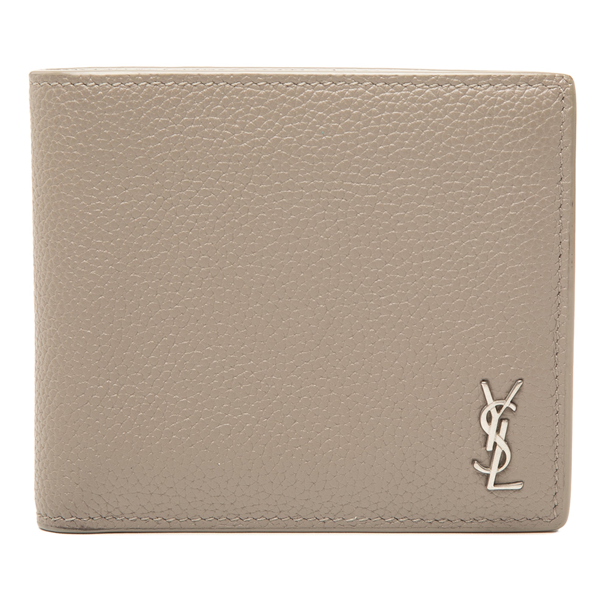 Grained Leather Tiny Cassandre Bifold Wallet - Image 1