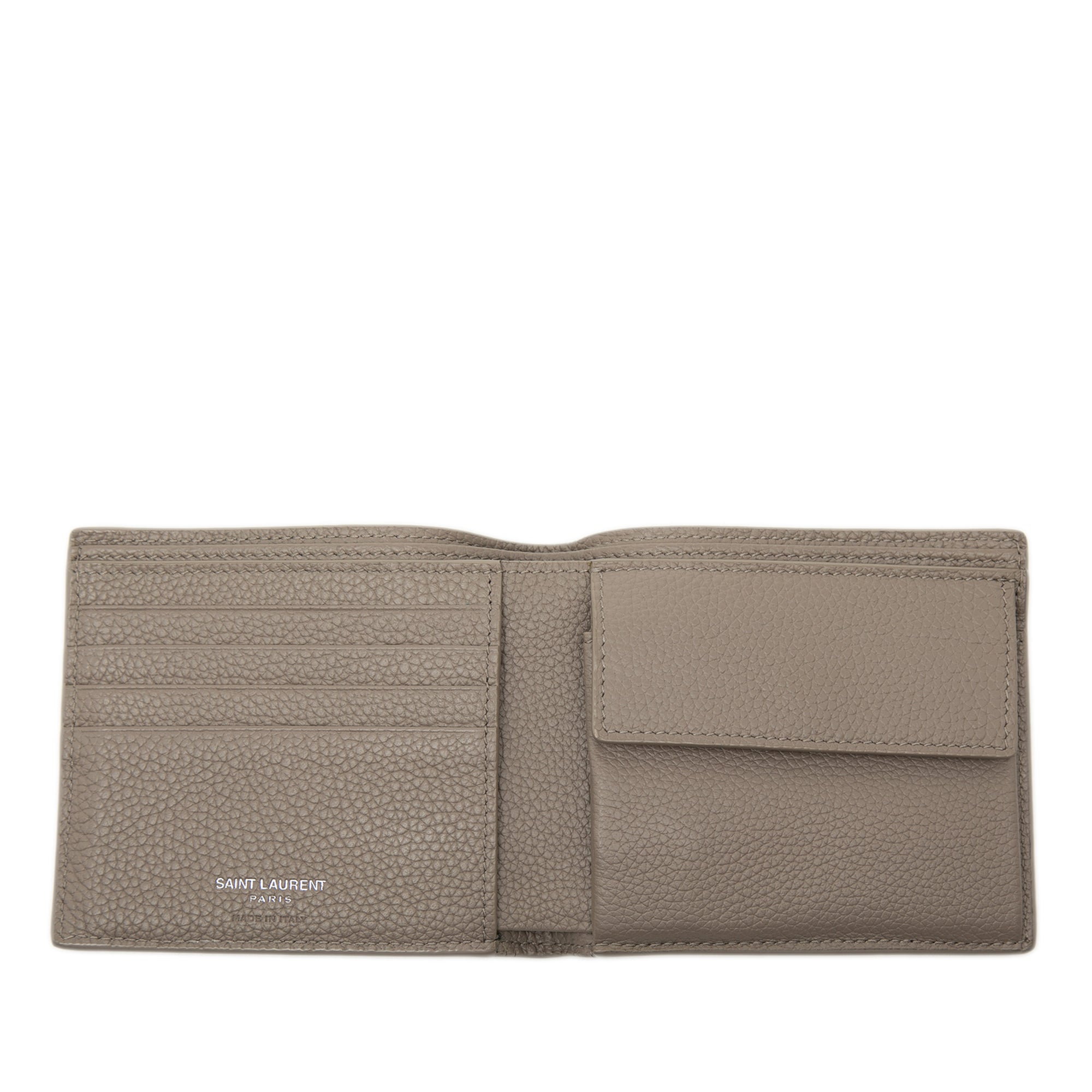Grained Leather Tiny Cassandre Bifold Wallet - Image 4