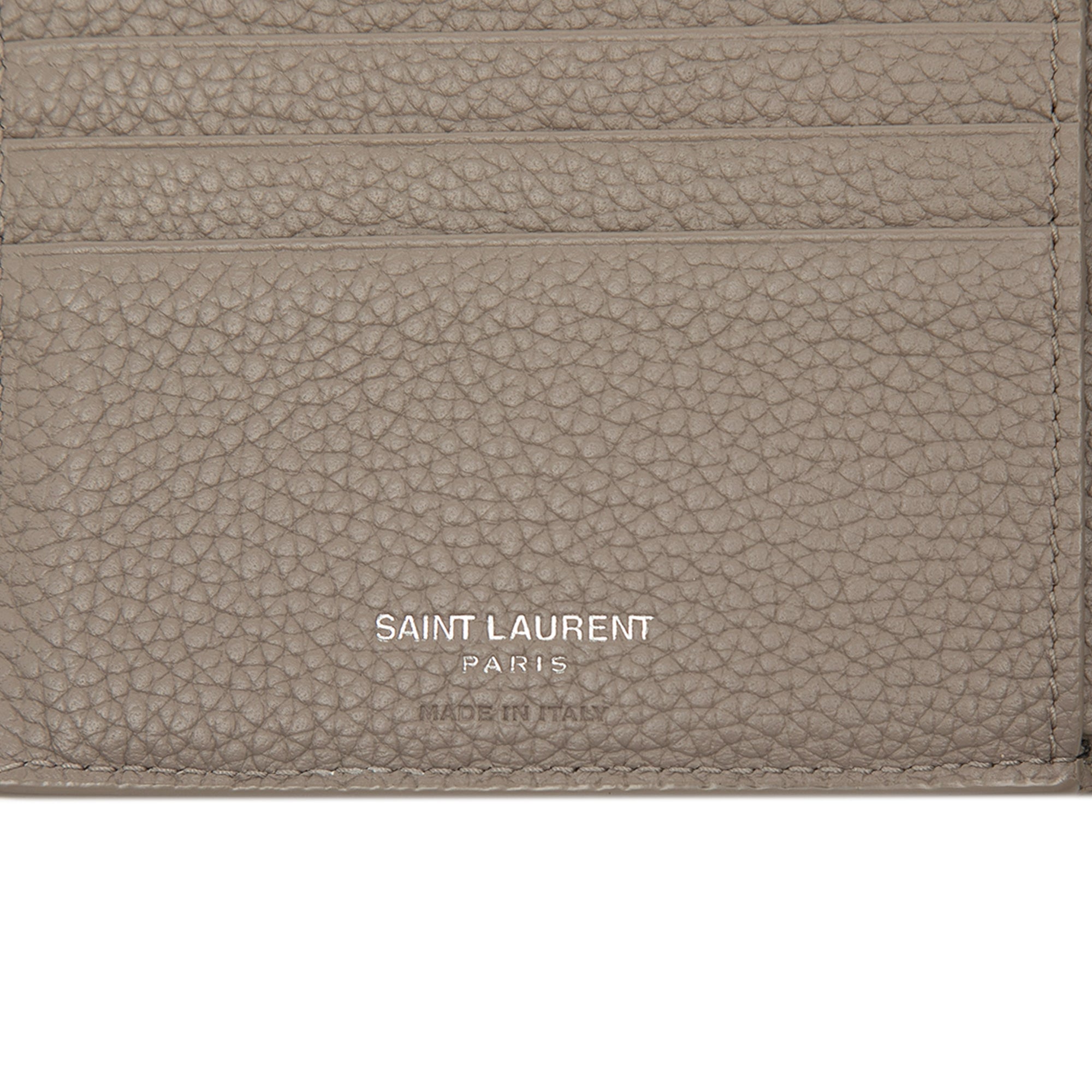 Grained Leather Tiny Cassandre Bifold Wallet - Image 6